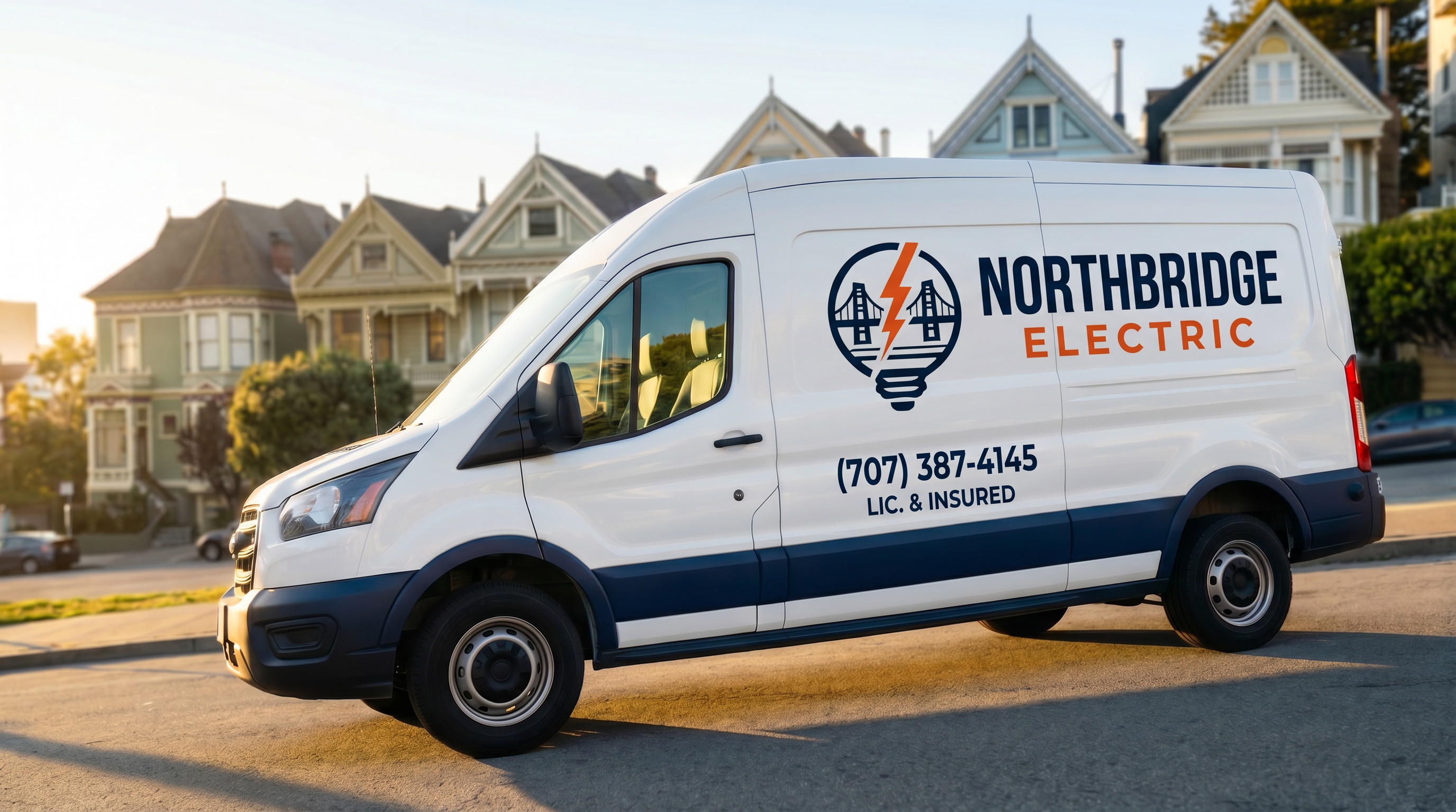 Northbridge Electric service van on a San Francisco street